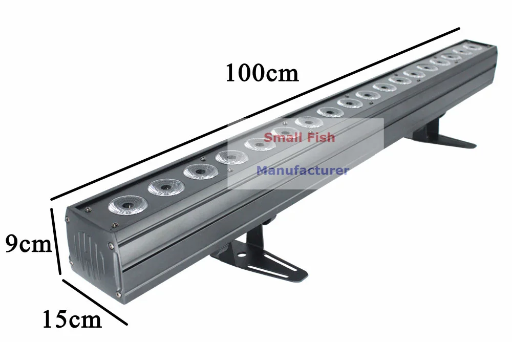Barra de Luz Lavadora e luz de Inundação Efeito de Luz 2 Pcs 18x18 w Rgbwa uv 6in1 Dmx Lavagem Levou Parede Luzes Dmx512 Dj e bar e festa e show e stage 7 2 pces dmx barra luz 18x18 w