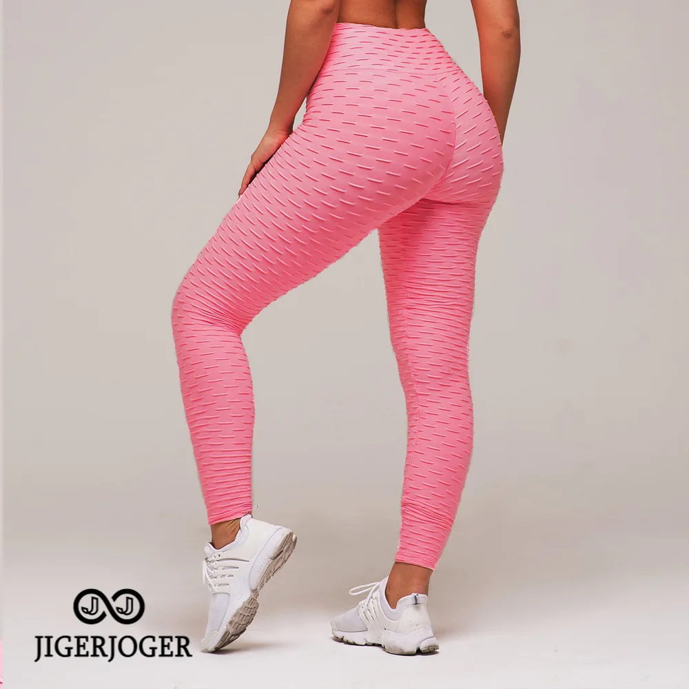 JIGERJOGER Twelve colors Bump point jacquard yoga pants sports Legging fitness workout pants
