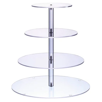 

4 Tier Cake Stand Afternoon Tea Wedding Plates Party Tableware New Bakeware Plastic Tray Display Rack Cake Decorating Tools