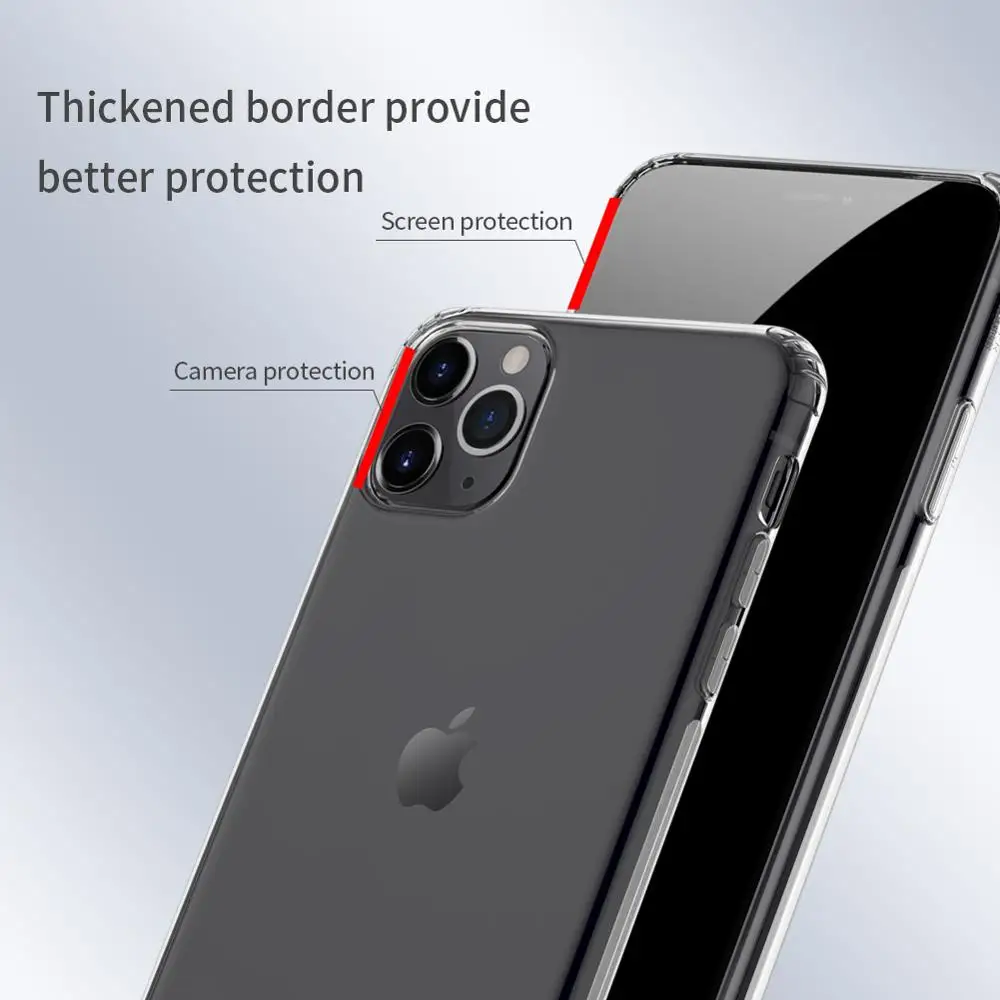 Чехол Nillkin для iPhone 11 Pro Max X XR XS тонкий чехол из ТПУ силиконовая задняя крышка SE 2020 8 7
