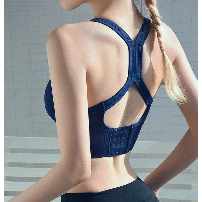 

Yoga beauty back gym bra high-strength shockproof Sports underwear Women's vest-style running gathers big chest shaping