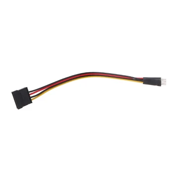 

1 PC 4-Pin FDD Floppy Male To 15-Pin SATA Female Converter Adapter Power Cable Cord