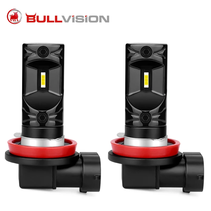 Bullvision Canbus светодиодный H7 H4 H1 H11 H8 H9 автомобильные лампы для передних фар 9005 9006 HB3 HB4