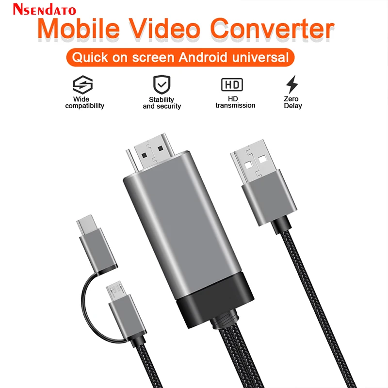 Mirascreen LD29 Wire HD Streaming Display TV Stick Dongle USB Type C Cable Plug Play Mirroring Screen for Andriod HDTV | Электроника