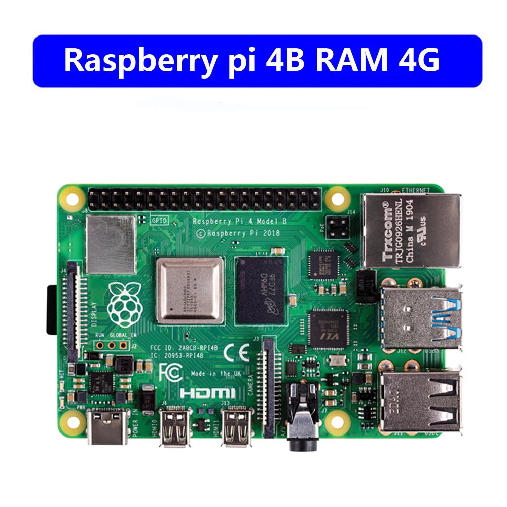Официальный Raspberry Pi 4 Модель B макетная плата комплект ОЗУ 1 г/2 г/4 г 4 ядерный процессор 1,5 ГГц 3 Спидера, чем Pi 3B - Цвет: RAM 4G