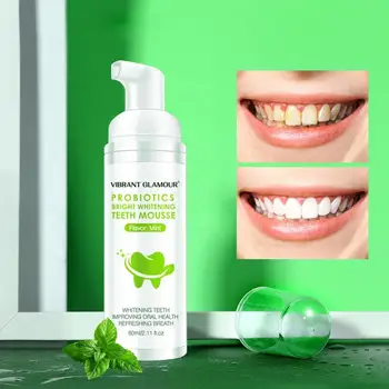 

60G Teeth Whitening Mousse Oral Hygiene Remove Stains Plaque Fresh Shining Tooth-Cleaning Toothpaste Stains Bad Tooth White Tool