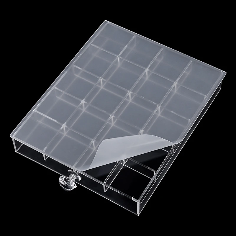 100 сетки пластиковые пустые хранение для принадлежностей для дизайна ногтей коробка инструменты ювелирные изделия Стразы бусины лак для ногтей контейнер Органайзер съемный чехол