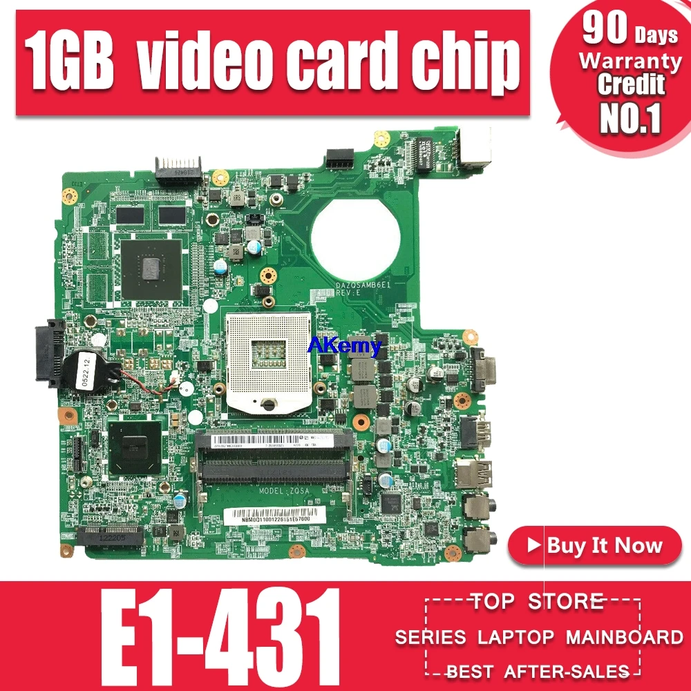 Материнская плата для ноутбука For Acer E1 431 471 DAZQSAMB6F1 DAZQSAMB6E0 w/1 GB чип
