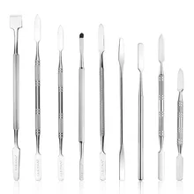 5 çeşit paslanmaz çelik çift kafa makyaj Toner Spatula karıştırma sopa vakıf krem karıştırma aracı kozmetik makyaj aracı FY210
