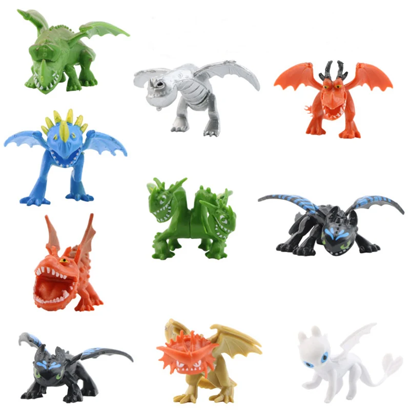

10/12pcs/set Kid Toys How To Train Your Dragon Toothless Action figure PVC Cartoon Movie Collection Model For Children Gifts