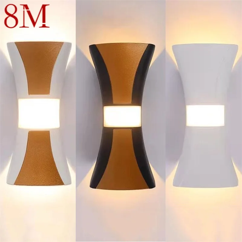 

8M Contemporary Outdoor Wall Lights LED Sconces Simple Lamp Waterproof Decorative For Home Porch Villa