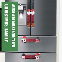 4 шт холодильник чехол на дверные ручки свч ручка духовки крышки держать кухонный прибор чистым от пятен рождественские украшения