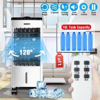 

10L 220V Tank Home Water Mobile Portable Air Conditioner Conditioning Fan Humidifier Cooler~Timer ~Remote control +6 Ice crystal