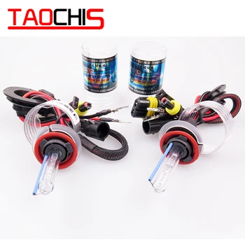 

Taochis AC 12V 35W Car HID Xenon Bulbs H8 H9 H11 3000K 4300k 6000k 8000k Replacement Auto Headlight Car lights front light Lamps