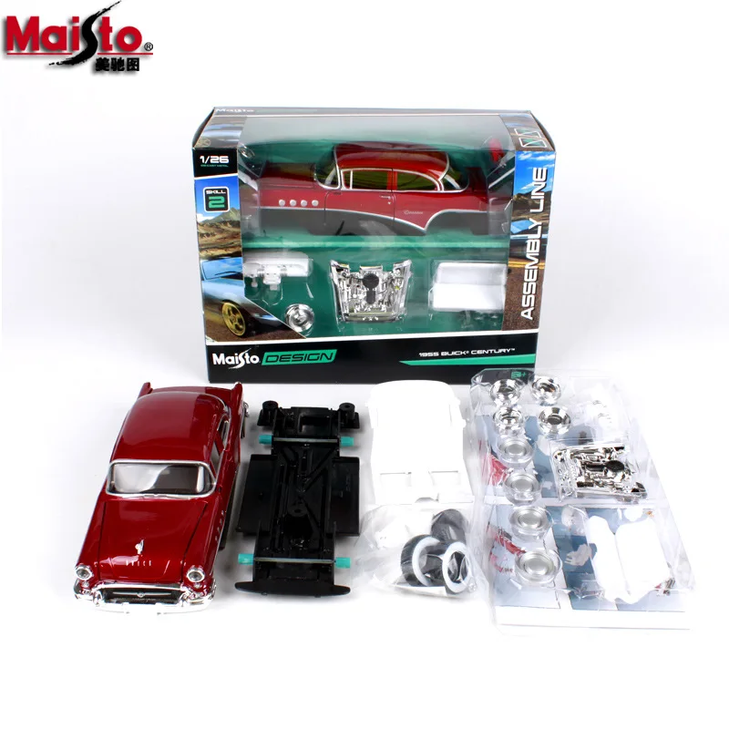 1-24 Maisto 1955 Buick Classic Car Assembly Model Alloy Car Model Assembled DIY