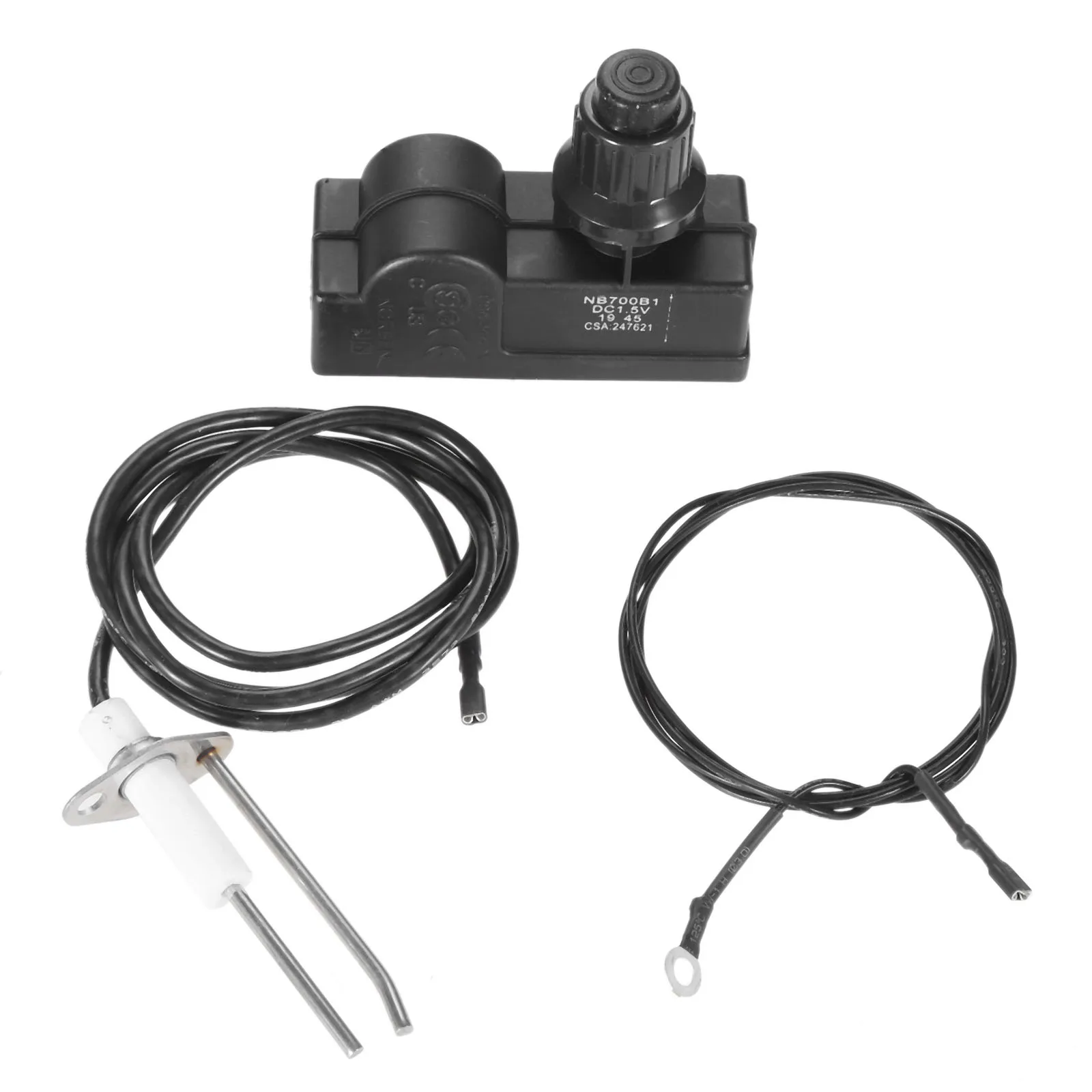 36-2-Outlet-Push-Button-Ignition-Kit-for-Fire-Pit-Gas-Burner-System-with-2-Outlet.jpg 36 "2 Kimeneti Nyomógomb Gyújtókészlet A Tűz Pit Gázégő Rendszeréhez 2 És Földi Huzallal, Aaa Akkumulátor Típusú - Image 2