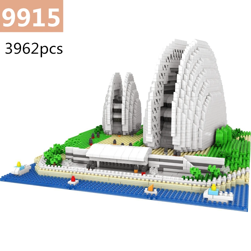 

Mini Architecture Shell Opera House Australia Block Set Nanoe Diy Building Blocks Model Toys for Kids Education Christmas Gift