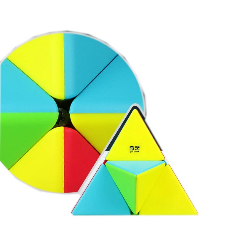 QIYI 2x2 neo, без наклеек, треугольник, магический куб, кубик рубика профессиональная пирамидка головоломка странной формы, Cubo Magico, обучающая игра, детский кубик, игрушка