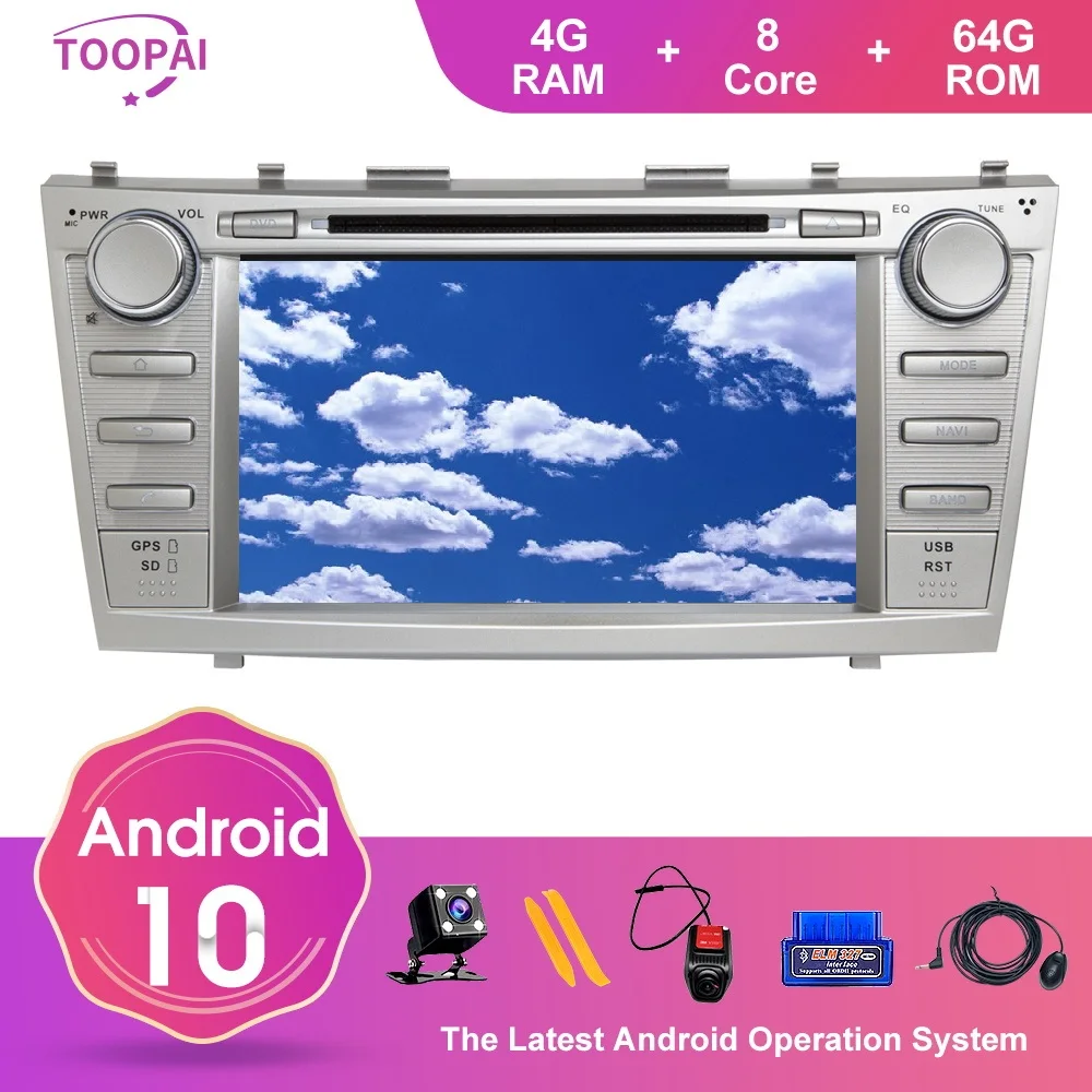 TOOPAI Android 10 для Toyota Camry 2007-2011 авто радио GPS навигация автомобильный мультимедийный