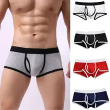 

Men U Convex Boxers Briefs Breathable Soft Cotton Mid Rise Underwear Underpants