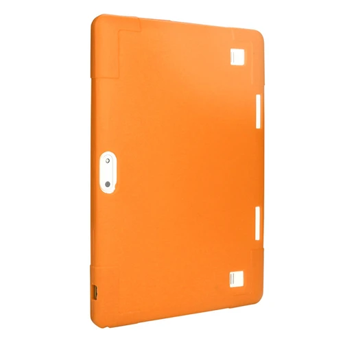 10," Универсальный мягкий силиконовый чехол для 10 10,1 дюймов Android Tablet PC противоударный сплошной цвет задняя крышка защитный чехол - Цвет: Оранжевый
