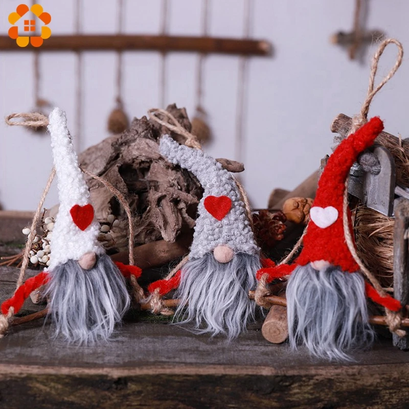1 шт., креативные, без лица, милые рождественские куклы-подвески Санта Клауса DIY, Детские Подарочные игрушки, украшения для дома, Рождественская елка