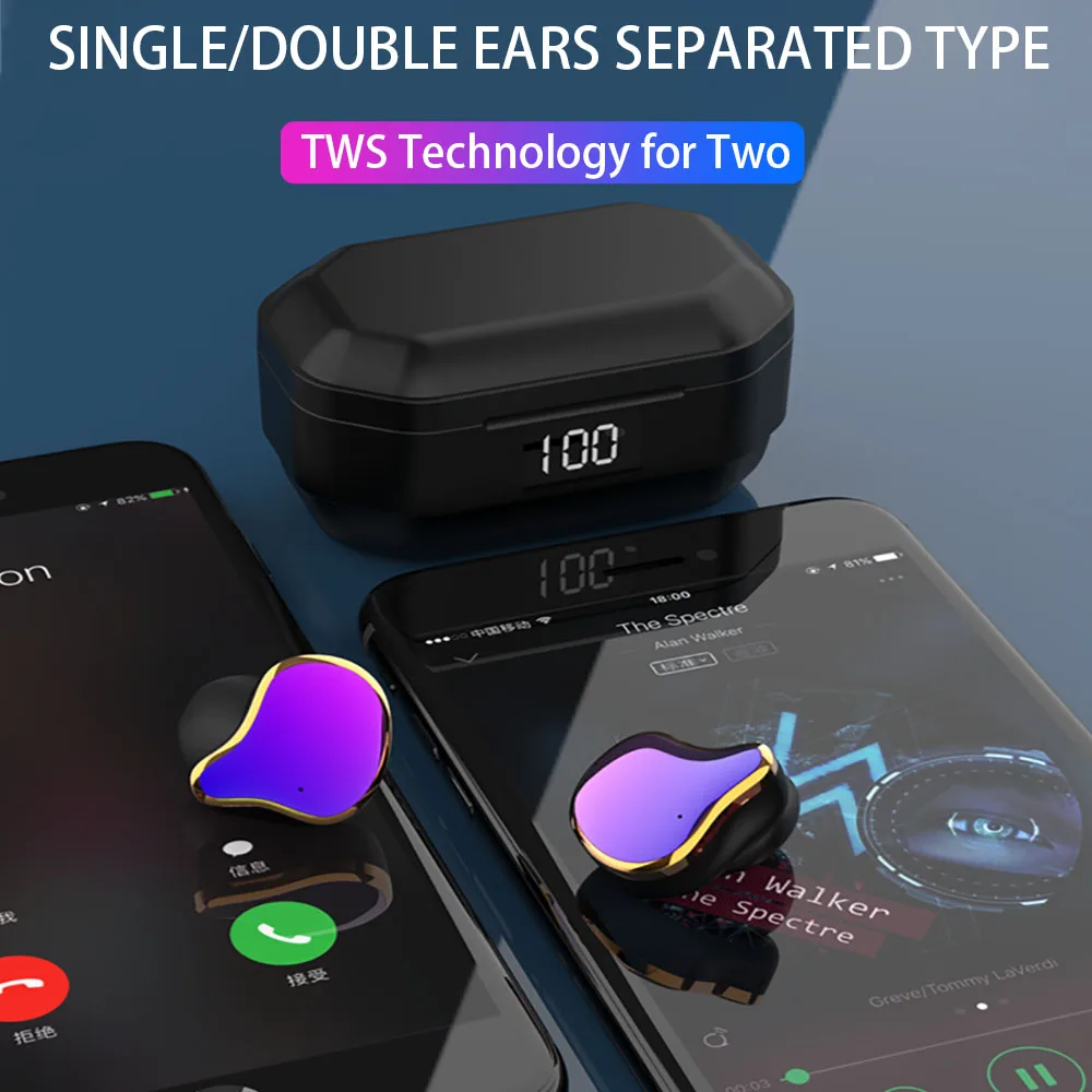 Bluetooth 5,0 Surround TWS беспроводные наушники G01 Eeaphone Touch control True беспроводные стерео наушники спортивные громкой связи с микрофоном
