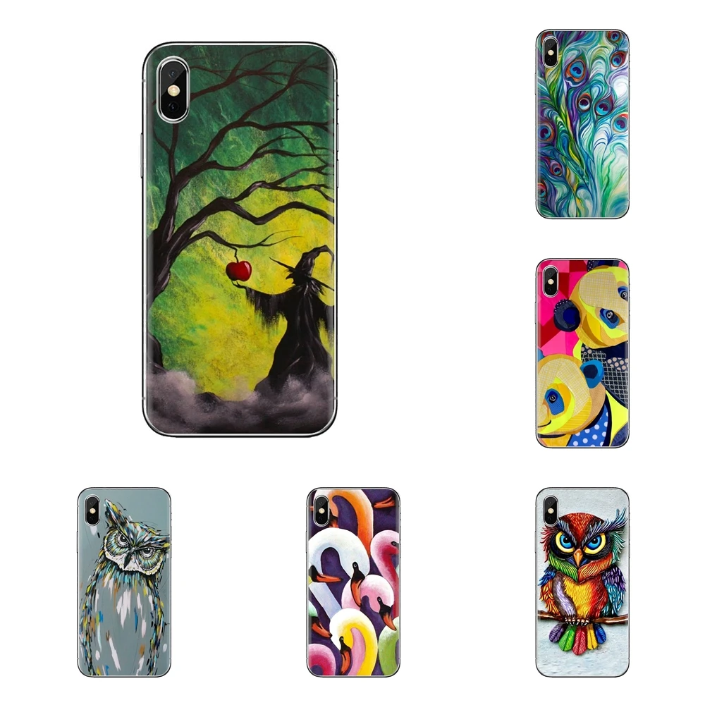 For Xiaomi Mi3 Samsung A10 A30 A40 A50 A60 A70 Galaxy S2 Note 2 Grand Core Prime abstract animals Apples branch Soft Shell Cases |
