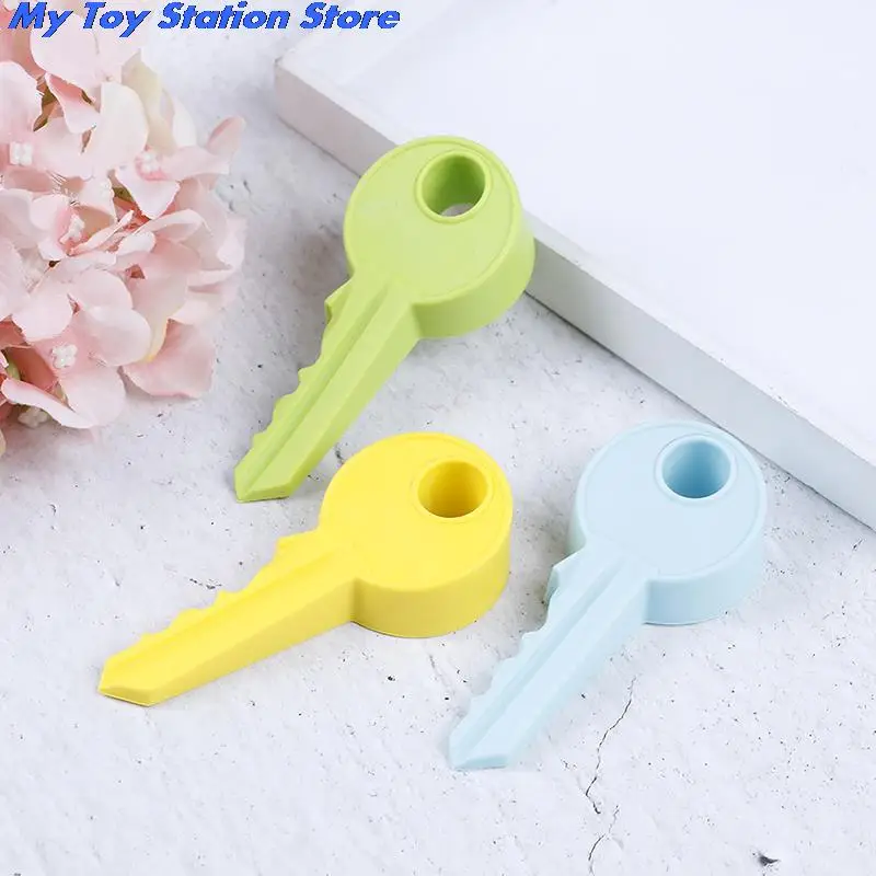 Hot Silicone Rubber Door Stopper Cute Key Style Home Decor Finger Safety Protection Wedge Kid Baby Safe Doorstop | Мать и ребенок