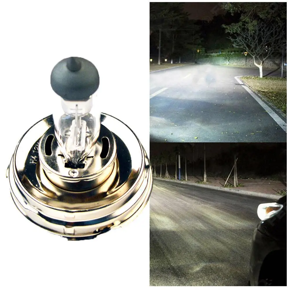 

(Sold one one) Car headlight H4 P45T 12V 55W 100W ultra-white light vehicle quartz halogen agricultural bulb lamp T6K6