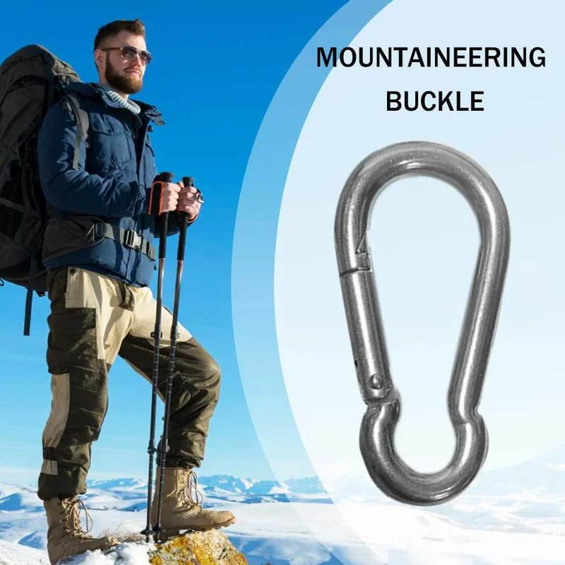 1/10Pcs Mini Legierung Frühling Karabiner Schnapp Haken Karabiner Clip Keychain EDC Überleben Outdoor Camping Werkzeuge Silber Größe 41*20*4mm