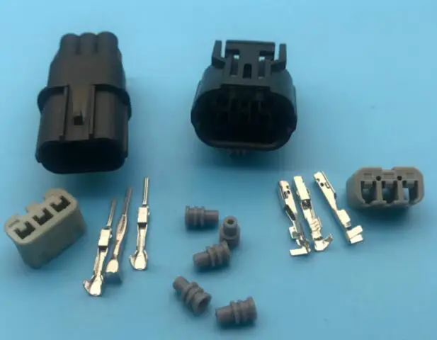 5 шт. 3 Pin 6188-4739 6189-0887 Женский Мужской 1,2 мм водонепроницаемый разъем автомобильный разъем автодатчик содержания кислорода разъем для автомобиля грузовика - Название цвета: 5