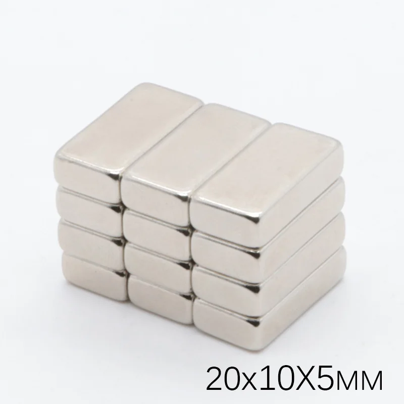 5 шт 20x10x5 мм N35 сильной квадратной редкоземельных магнитов NdFeB 20*10*5 мм неодимовые магниты 20 мм х 10 мм x 5 мм