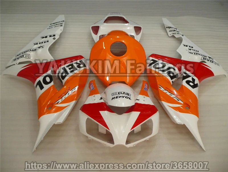 ABS впрыска обтекатели комплект для Honda CBR1000RR 2006 2007 мотоциклетные Обтекатели Badywork обвес CBR 1000RR 2006 2007 пользовательские Cowling