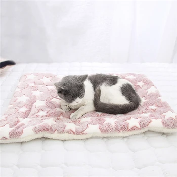

Soft Flannel Pet Mat dog Bed Winter Thicken Warm Cat Dog Blanket puppy Sleeping Cover Towel cushion for small Medium large dogs