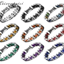 Хип-хоп силиконовый браслет из нержавеющей стали, мужской браслет, Радужный цвет, 316L браслет из нержавеющей стали с застежкой для мужчин и женщин