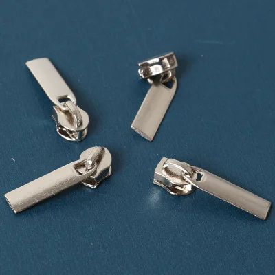 Silver 25 шт. 3# не замок молния съемник ползунки для шитья сумки одежда домашний текстиль DIY наборы молния голова - Цвет: Silver
