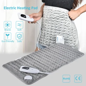 

Washable Electric Heating Pad Winter Warmer Blanket With Controller for Abdomen Waist Back Body Heat Therapy Pain Relief