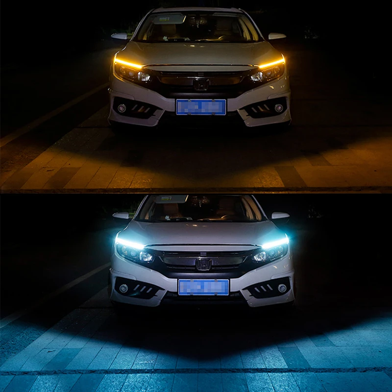1 шт. 14 см универсальный дневной ходовой свет COB DRL светодиодный автомобильный лампы внешнего освещения авто водонепроницаемые наклейки для автомобилей Светодиодная ртутная лампа