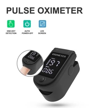 

Black Pulse Oximeter Finger Oximetro De Dedo LED Spo2 Saturimetro Monitor Da Dito Pulsoximeter Oximeters Zuurstofmeter Vinger