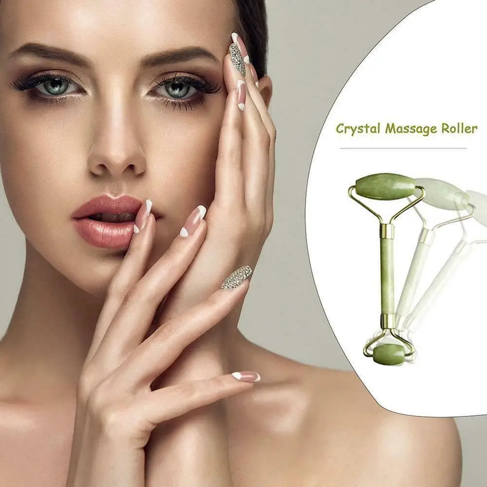

Double-Head Face Massage Roller Jade Face Slimming Body Neck Nature Massage Device
