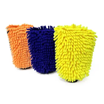 

1pcs Car Wash Mitt Cleaning Tools Chenille Soft and Thick Microfiber Glove for Auto Detailing Sponge Car Wax Detailing Brush -