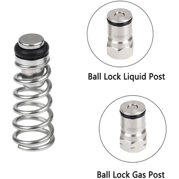 

pet Valve Universal pet Valve Keg pet Valve Ball Lock Pin Lock pet for Homebrewing (9 PCS)