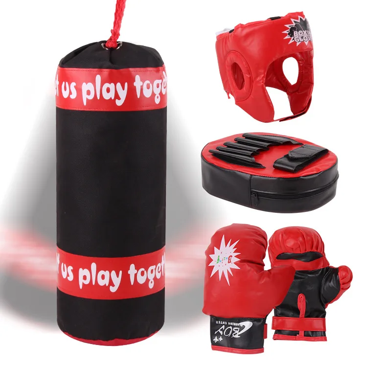 CHILDREN'S Boxing Gloves Punch Mitts Sandbags Set Sanda Baffle Kids Fitness Boy Exercise Body Sparring Toy