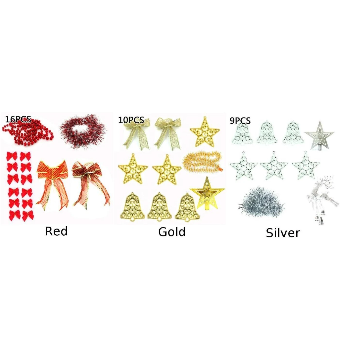 16/10/9pcs Christmas Tree Ornament Hooks Door Window Cabinet Gold/Silver/Red Adding An Atmosphere