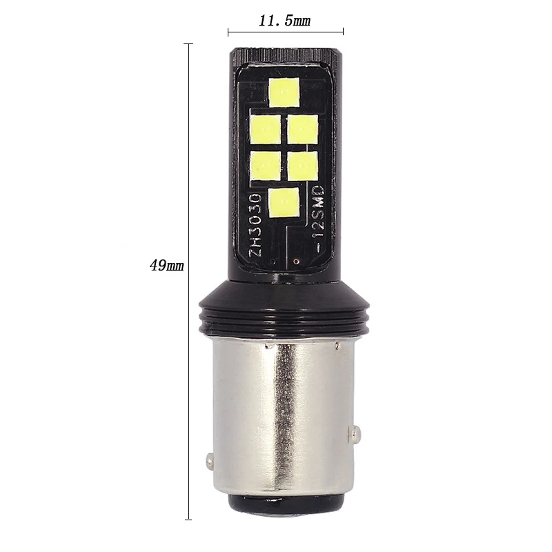 1Pcs car 12LED light S25 1156 3030 12SMD 12V Turn signal Reversing light brake light Reading light For auto Modified Light