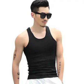 

Men Fashion Vest Shirt for Yfashion Summer Solid Color Sleeveless Vest Shirt for Gym Fitness Sports