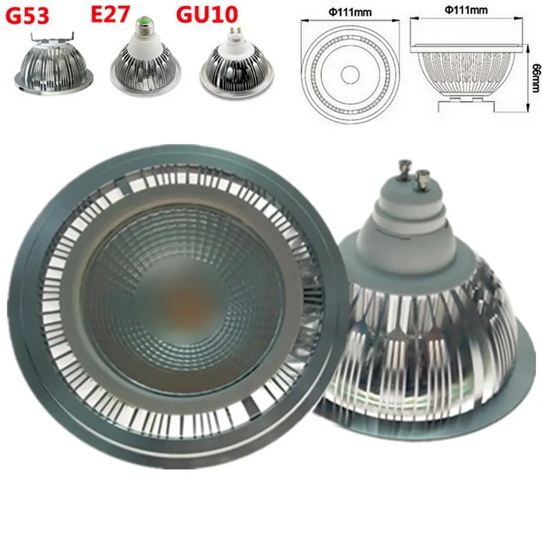 

7W 10W 12W AR111 COB led spotlight G53 GU10 AR111 spotlight warm white cold white 3 years warranty AC85-265V