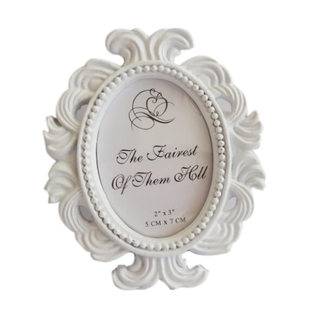 Цветочная рамка круглая рамка держатель для фотографий Свадебный домашний декор эллиптический барокко маленькая фоторамка свадебный подарок украшения