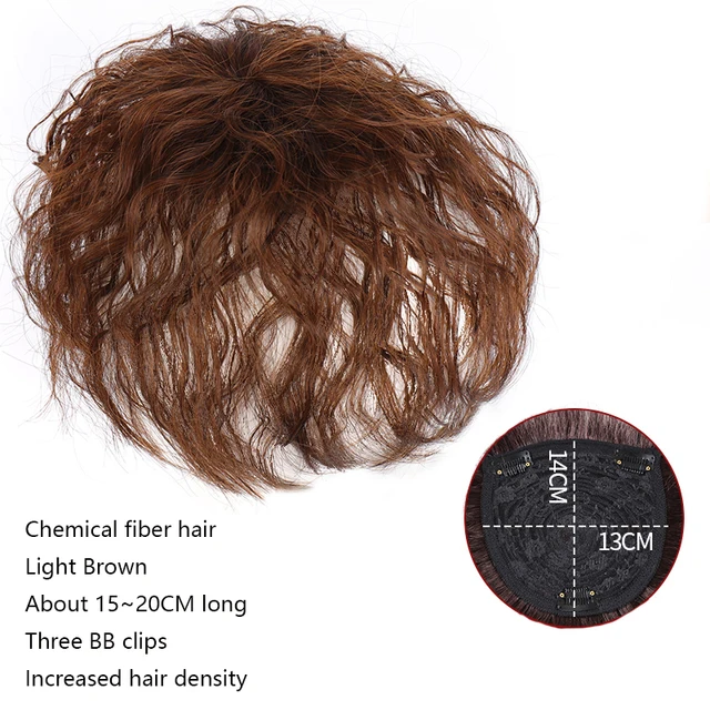 Natural C Fiber Hair Topper Wig Women Bangs Clip Toupee Red - AliExpress